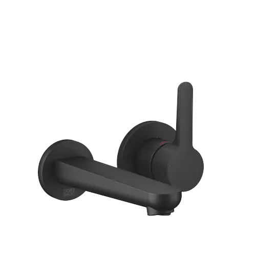 DORNBRACHT YAMOU Wall-mounted single-lever basin mixer without pop-up waste - Soft Black - 36 860 831-69