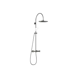 TARA Showerpipe with shower thermostat without hand shower 300 mm - Dark Chrome - 34 465 892-19