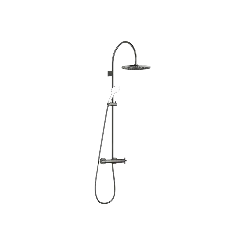 TARA Showerpipe with shower thermostat without hand shower 300 mm - Dark Chrome - 34 465 892-19