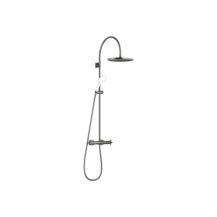 TARA Showerpipe mit Brause-Thermostat ohne Handbrause - Dark Chrome - 34 465 892-19