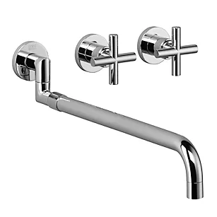 TARA Brushed Dark Platinum Kitchen faucets: Wall-mounted sink  