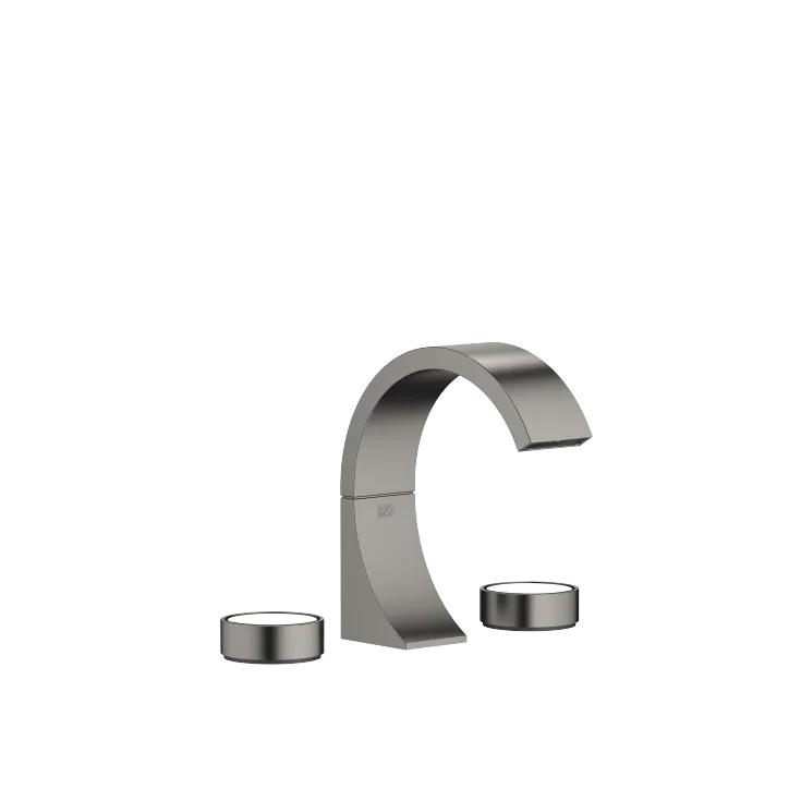 CYO Waschtisch-Dreilochbatterie mit Ablaufgarnitur ohne Designelement - Dark Platinum gebürstet - 20 710 811-99