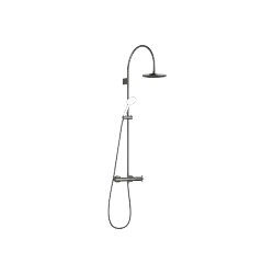 VAIA Showerpipe with shower thermostat without hand shower FlowReduce 220 mm - Dark Chrome - 34 464 809-19 0070
