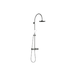 TARA Shower pipe with shower thermostat without hand shower 220 mm - Dark Chrome - 34 458 892-19 0050