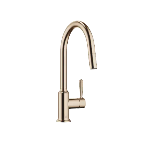 VAIA Single-lever mixer Pull-down with spray function - Brushed Champagne (22kt Gold) - 33 870 809-46