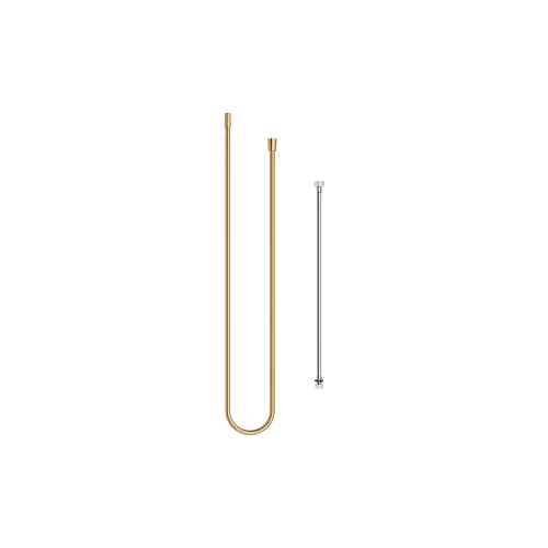 Metal shower hose in two parts 1/2" x 3/8" x 2250 mm - Brushed Durabrass (23kt Gold) - 28 323 970-28