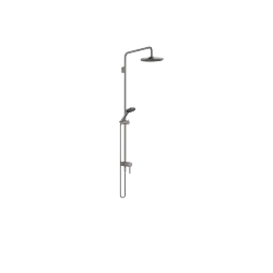 Showerpipe with single-lever shower mixer - Brushed Dark Platinum - Set containing 2 articles