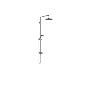 Showerpipe with single-lever shower mixer - Brushed Dark Platinum - Set containing 2 articles