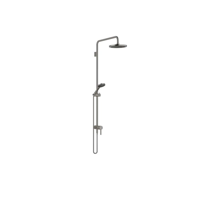 Colonne de douche avec mitigeur monocommande de douche - Dark Platinum brossé - Set contenant 2 articles