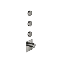 CYO xTOOL Módulo termostático con tres llaves de paso 1/2" - Dark Chrome - Set que contiene 7 artículos