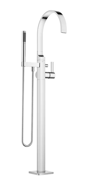 MEM Single-lever bath mixer with stand pipe for free-standing assembly with hand shower set - Chrome - 25 863 782-00 0050
