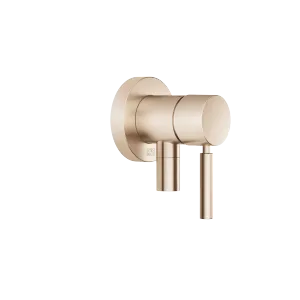 Concealed single-lever mixer with cover plate with integrated shower connection - Brushed Light Gold - 36 045 660-27