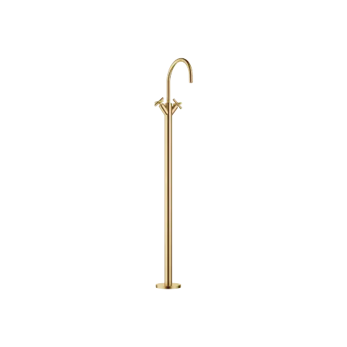TARA Miscelatore monoforo lavabo con tubo verticale senza piletta - Ottone spazzolato (Oro 23k) - 22 585 892-28