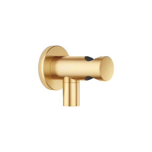 Wall elbow with integrated shower holder - Brushed Gold (PVD) - 28 490 660-37