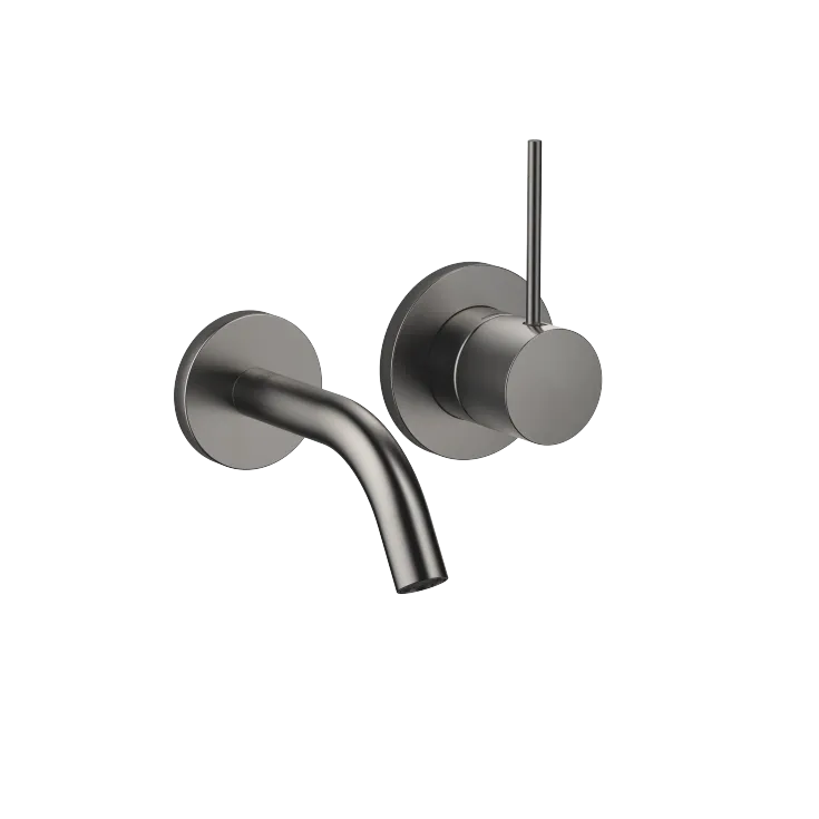 META META SLIM Wall-mounted single-lever basin mixer without pop-up waste - Brushed Dark Platinum - 36 867 662-99