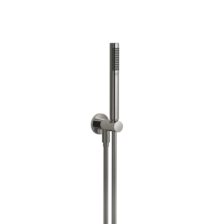 Hand shower set with integrated shower holder FlowReduce - Dark Chrome - 27 802 660-19 0010