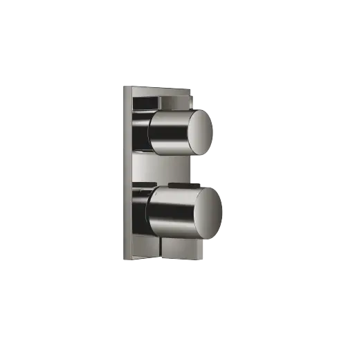 Thermostat à encastrer avec réglage de débit et robinet d'arrêt intégré - Dark Chrome - 36 425 670-19 0010