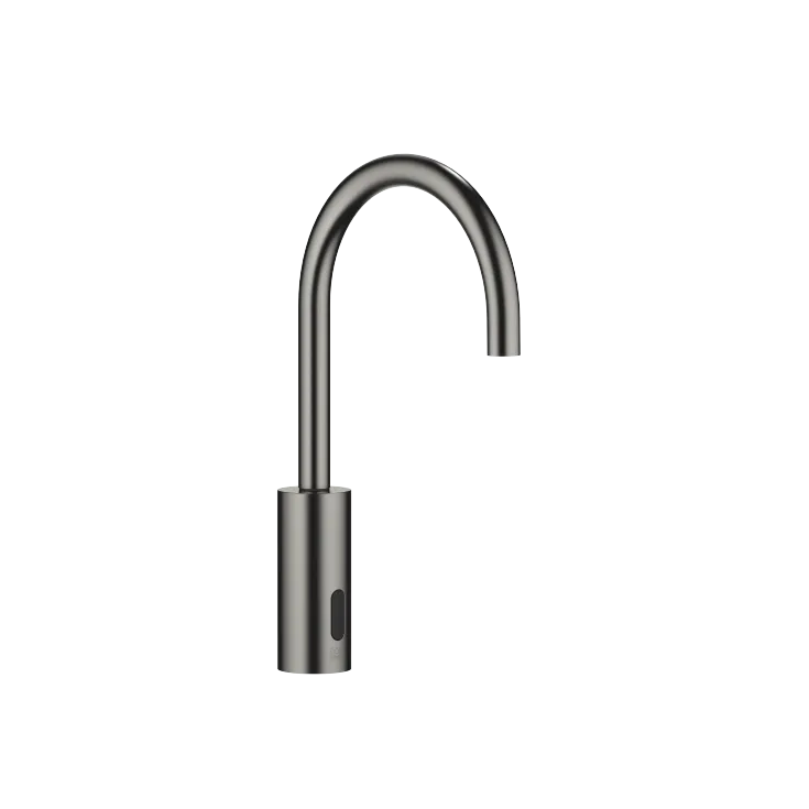 Robinetterie de lavabo avec fonction d’ouverture et de fermeture électronique sans garniture d’écoulement - Dark Platinum brossé - 44 521 660-99 0010