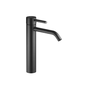 META Single-lever basin mixer with raised base without pop-up waste - Matte Black - 33 539 660-33