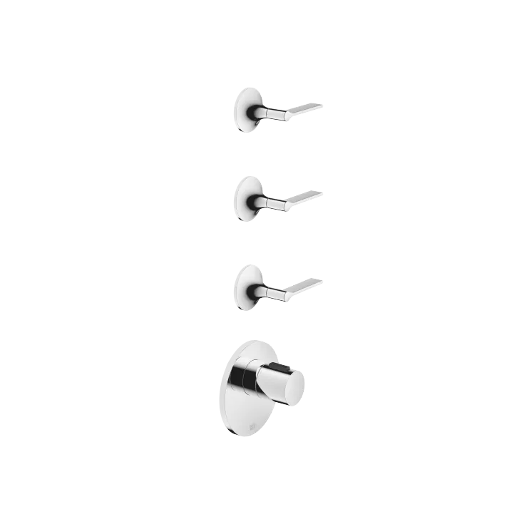 VAIA xTOOL Thermostatmodul mit 3 Ventilen - Chrom - Set aus 4 Artikeln