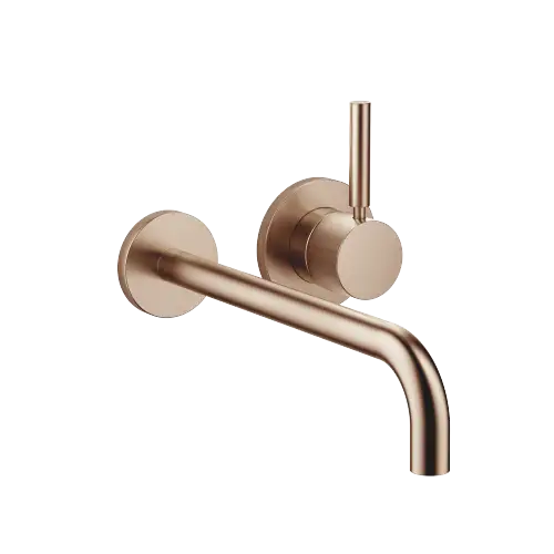META Wall-mounted single-lever basin mixer with individual rosettes - Brushed Bronze (PVD) - 36 863 660-42