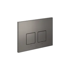 Flush plate for concealed WC cisterns made by Geberit angular - Brushed Dark Platinum - 12 665 980-99
