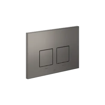 Flush plate for concealed WC cisterns made by Geberit angular - Brushed Dark Platinum - 12 665 980-99