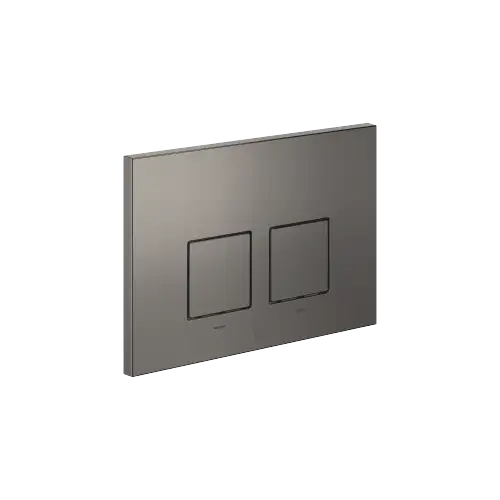 Piastra di lavaggio per cassette WC-UP di Geberit angolare - Dark Platinum spazzolato - 12 665 980-99