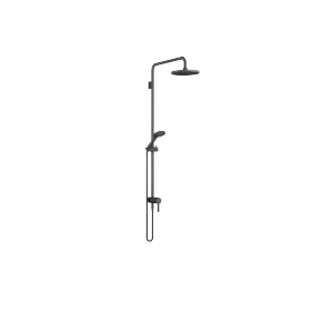 Shower Pipe mit Brause-Einhandbatterie - Schwarz matt - Set aus 2 Artikeln
