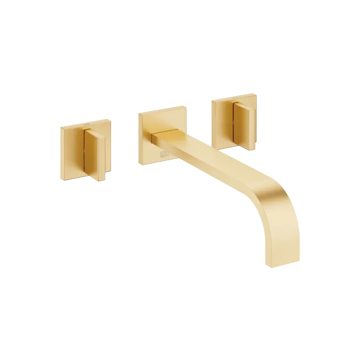 MEM Wall-mounted basin mixer without pop-up waste - Brushed Durabrass (23kt Gold) - 36 717 782-28