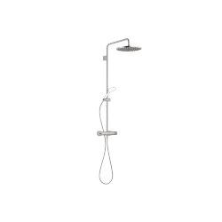 Showerpipe with shower thermostat without hand shower - Brushed Platinum - 34 460 979-06
