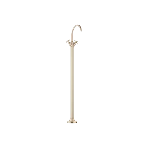 VAIA Single-hole basin mixer with stand pipe without pop-up waste - Brushed Champagne (22kt Gold) - 22 585 809-46 0010