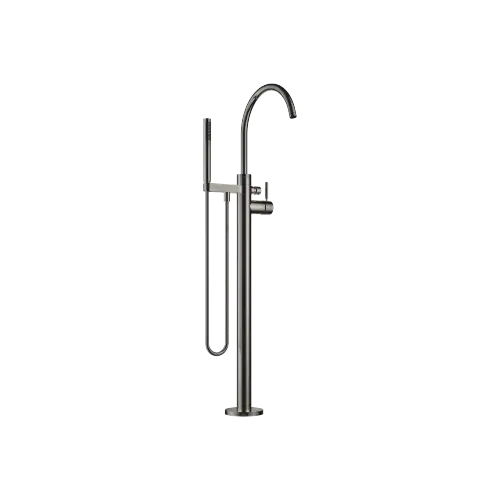 Single-lever tub mixer with stand pipe for freestanding installation with hand shower set - Dark Chrome - 25 863 661-19