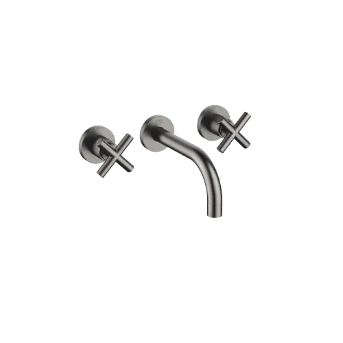 TARA Wall-mounted basin mixer without pop-up waste - Brushed Dark Platinum - 36 707 892-99