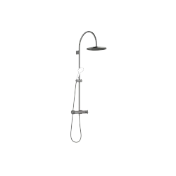 VAIA Shower pipe with shower thermostat without hand shower - Brushed Dark Platinum - 34 460 809-99