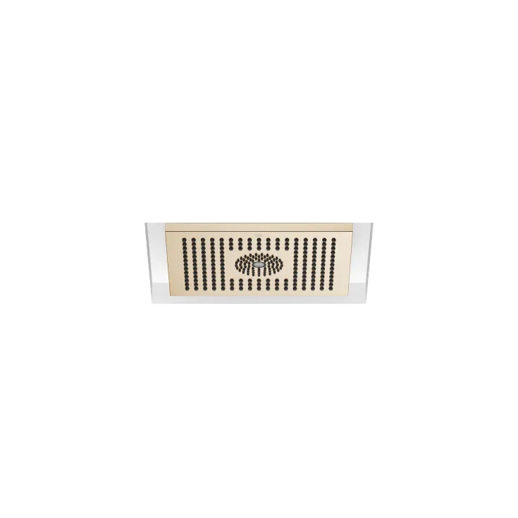 Rain shower for recessed ceiling installation with light 300 x 240 mm - Brushed Champagne (22kt Gold) - 28 044 980-46