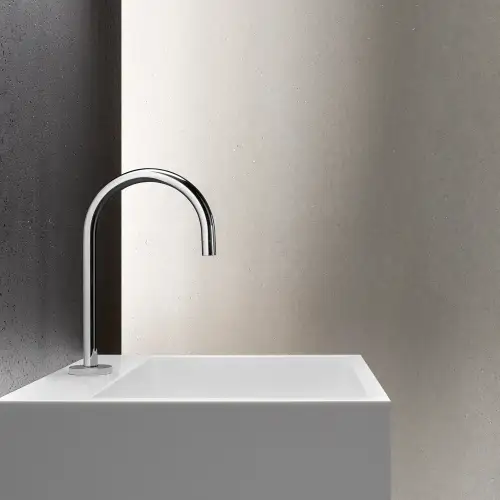 eSET Touchfree Basin mixer without pop-up waste with temperature setting - Chrome - Set containing 2 articles