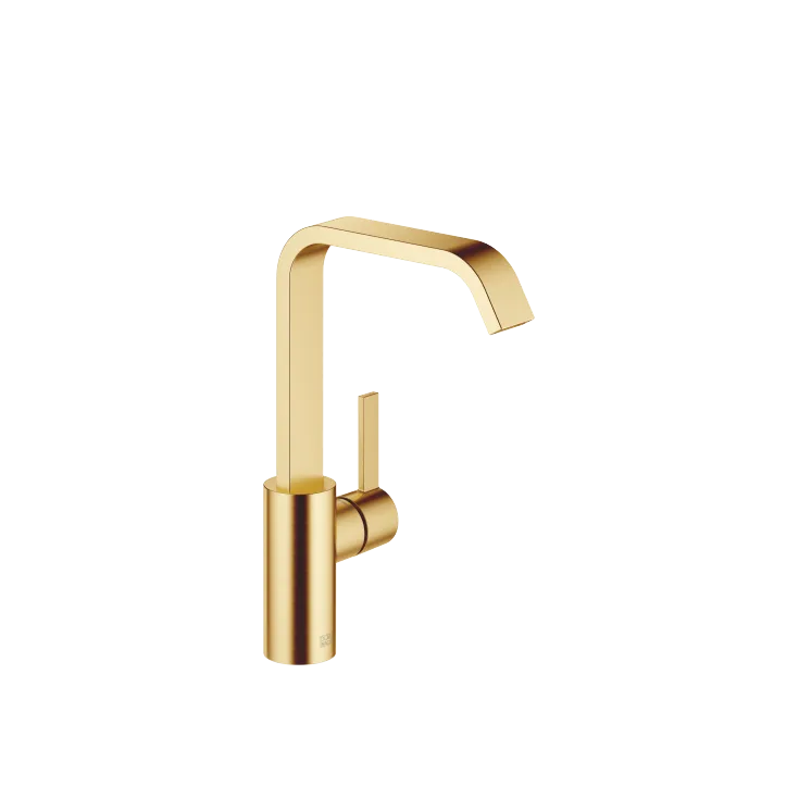 IMO Single-lever lavatory mixer with raised spout without drain - Brushed Gold (PVD) - 33 526 671-37 0010