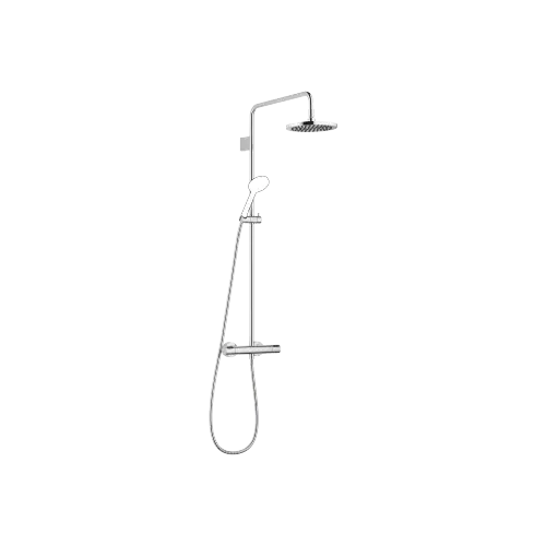 Showerpipe with shower thermostat without hand shower FlowReduce 220 mm - Chrome - 34 464 979-00 0010