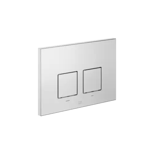 Piastra di lavaggio per cassette WC-UP di Geberit angolare - Cromo spazzolato - 12 665 980-93
