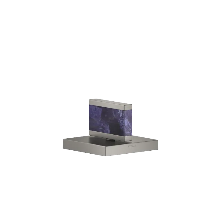 Manopola Nature Squared Mussel Shell Gaya Blue - Dark Platinum spazzolato - XV-01 4647