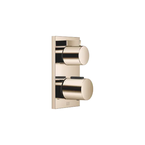 Termostato incasso con regolazione di portata dell'acqua ad una via - Champagne (Oro 22k) - 36 425 670-47