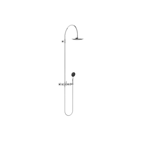 TARA Colonne de douche avec mélangeur de douche 220 mm - Chrome - Set contenant 2 articles