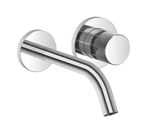META META PURE Wall-mounted single-lever basin mixer without pop-up waste - Brushed Dark Bronze (PVD) - 36 860 664-43