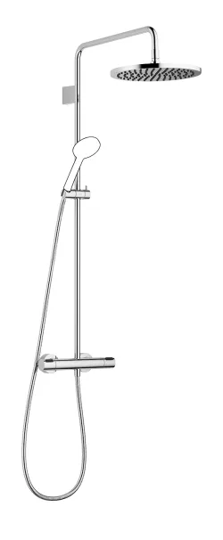 Shower pipe with shower thermostat without hand shower 300 mm - Brushed Dark Bronze (PVD) - 34 465 979-43