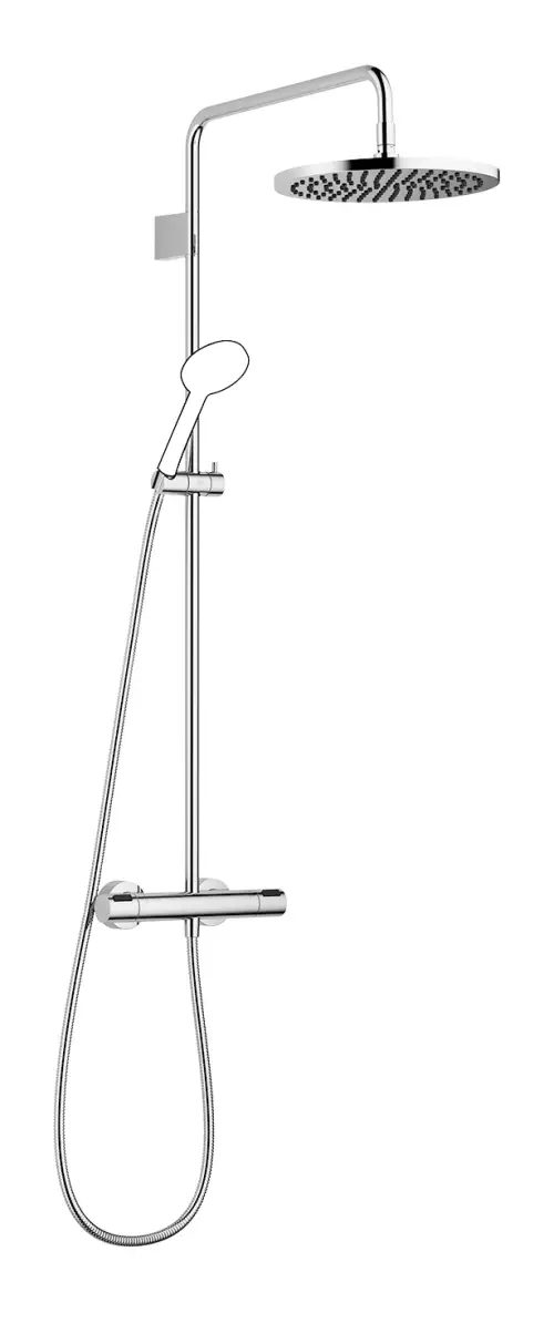 Showerpipe with shower thermostat without hand shower 300 mm - Brushed Dark Bronze (PVD) - 34 465 979-43