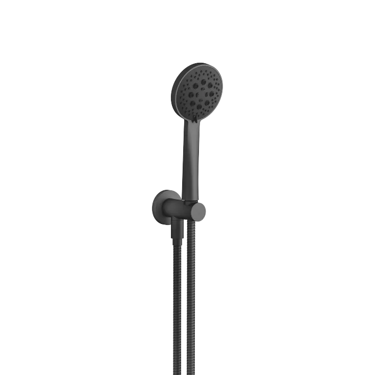 Juego de ducha de mano con soporte de ducha integrado FlowReduce - Negro mate - 27 803 660-33 0010