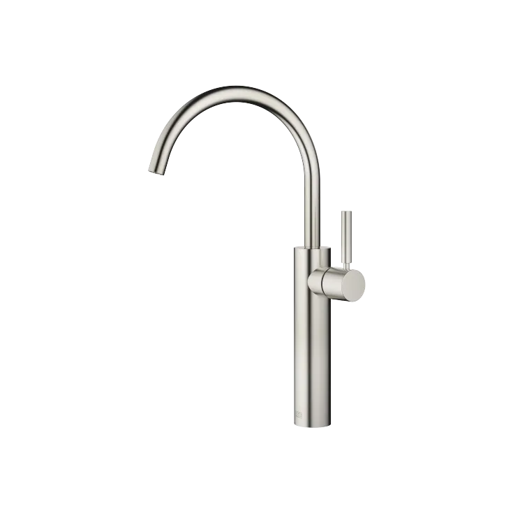 META Monomando de lavabo con base elevada sin válvula - Platino cepillado - 33 534 661-06