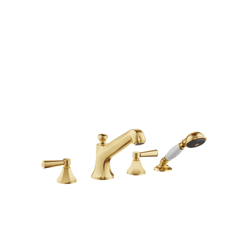 MADISON Brushed Durabrass (23kt Gold) Tub faucets Deckmounted tub mixer, with hand shower set