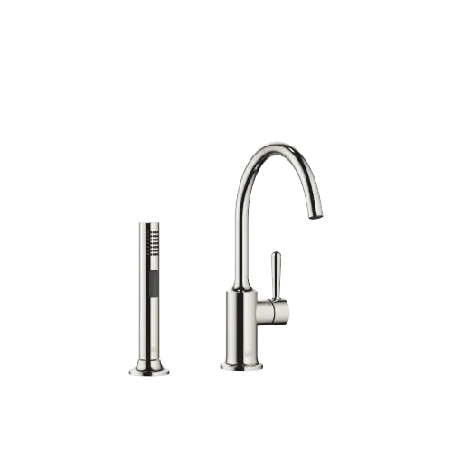 VAIA Single-lever mixer with rinsing spray set - Platinum - Set containing 2 articles